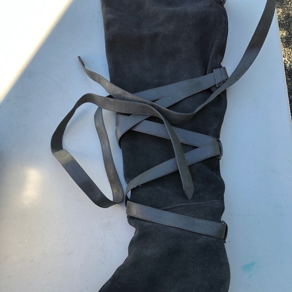 Thigh High Leather and Suede Over the knee boots SZ 9 - Picture 4 of 4